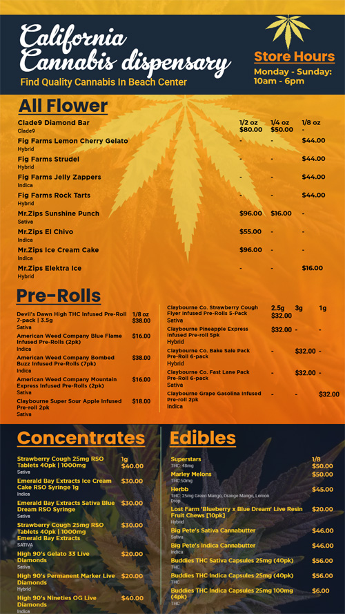 Cannabis (Marijuana) event invitation design | Cannamako digital menu maker