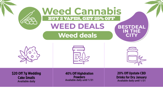 Weed deals dispensary digital menu