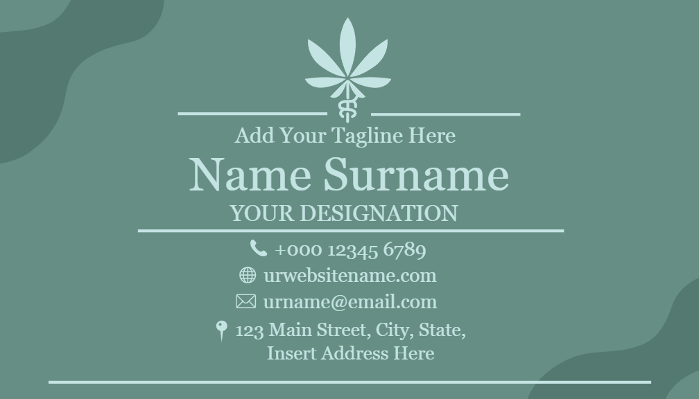 Business Card Design | Cannamako Marijuana menu design tool