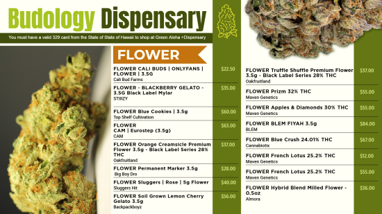 Dispensary Flower menu maker Tool | Cannamako design tool