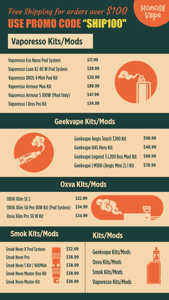 Editable Vape signage menu design | Cannamako design tool